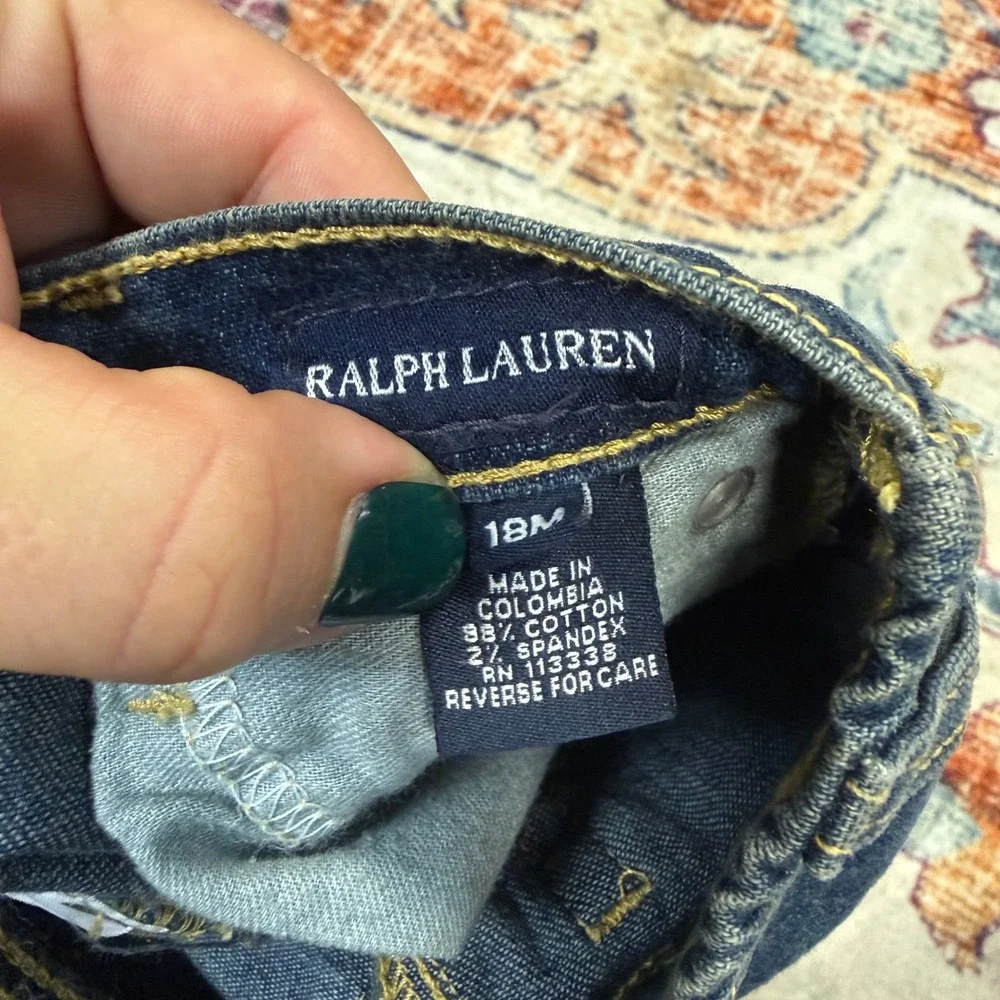 Ralph Lauren Kids Girls Stretch‎ Denim Jeans 18M NWT